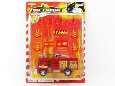 Friction Fire Engine W/Signpost toys
