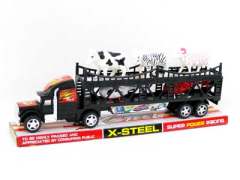 Friction Double Deck Trailer(2S) toys