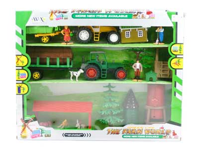 Friction Farmer Tractor Set(2in1) toys