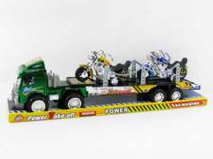 Friction Truck Tow Pull Back Motorcycle(3C) toys