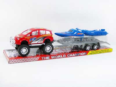 Friction Racing Car Tow Boat(3C) toys