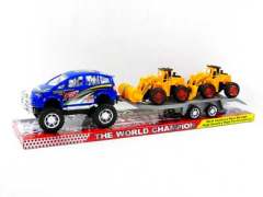 Friction Racing Car Tow Free Wheel Construction Truck(3C) toys