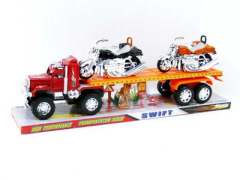 Friction  Truck Tow Mororcycle(2C) toys