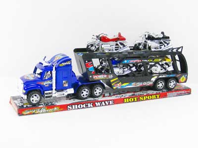 Friction  Truck Tow Motorcycle(2C ) toys