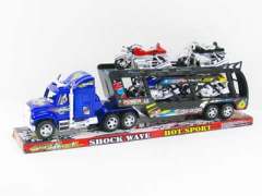 Friction  Truck Tow Motorcycle(2C ) toys