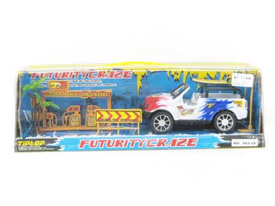 Friction Car & Gas Station toys
