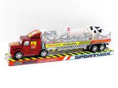 Friction Flat Car Tow Animal(2C) toys