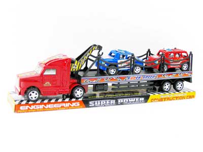 Friction Truck Tow Police Car(2C) toys