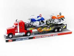 Friction Truck Tow Free Wheel Mororcycle(3C) toys