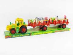 Friction Farmer Tractor Tow Animal(2C)