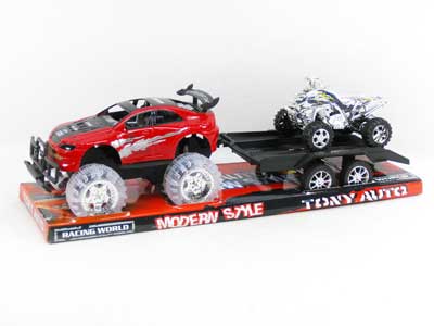 Friction Cross-Country Car Tow Free Wheel Motorcycle W/L_M(2 toys