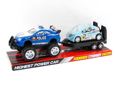 Friction Cross-country Police Car Tow Truck(2C) toys