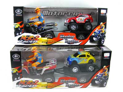 Friction  Motorcycle Tow Truck(2S) toys