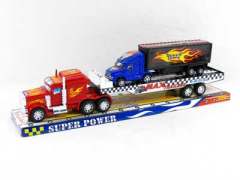 Friction Truck Tow Pull Back Container Truck(2C) toys