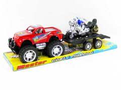Friction Cross-country Car Tow Motorcycle(3C) toys