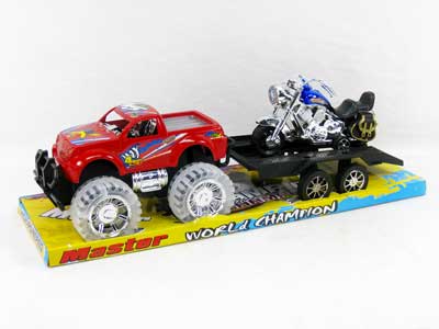 Friction Cross-country Car  Tow Motorcycle W/L_M(3C) toys