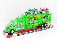 Friction Truck Tow Motorcycle(4C) toys