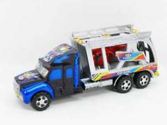 Friction Double Deck Trailer Tow Helicopter(2C) toys