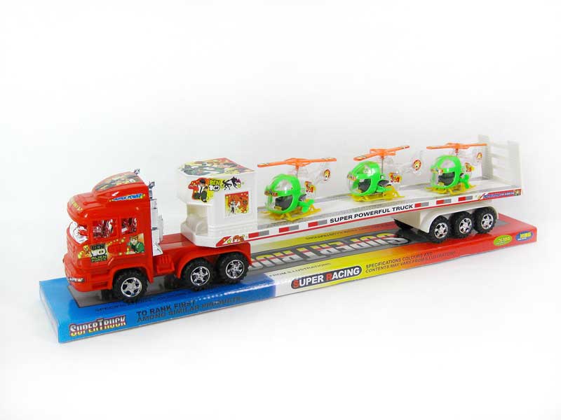 Frcition Truck Tow Wind-up Helicopter(3C) toys