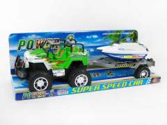 Friction Truck Tow Free Wheel  Boat(2C) toys