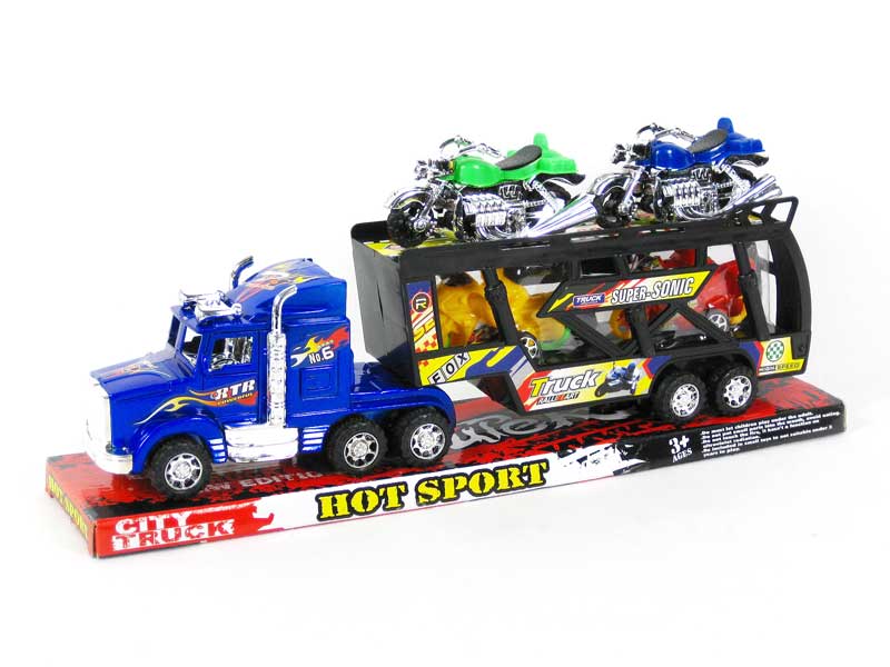 Friction Double Deck Trailer(2C) toys