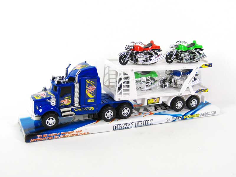 Friction Double Deck Trailer(3C) toys