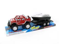 Friction Truck Tow Pull Back Boat toys