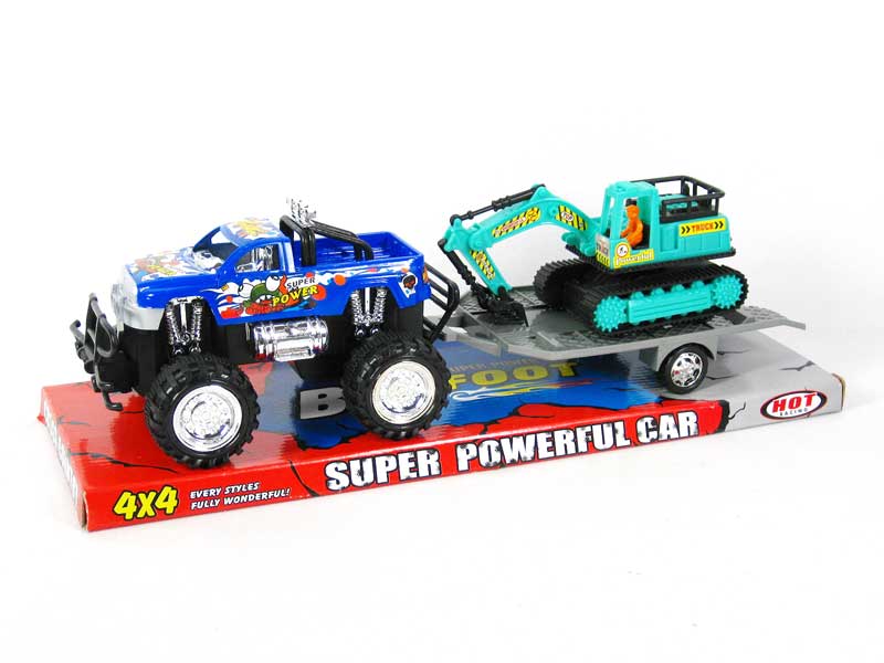Friction Cross-country Car Tow Truck toys