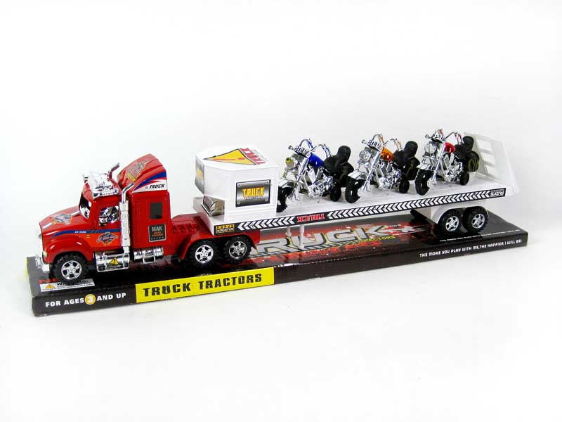 Friction Truck Tow Free Wheel Mororcycle(3C) toys