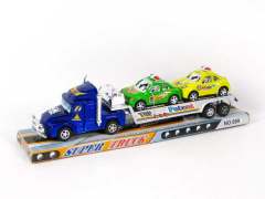 Friction Truck Tow Police Car toys