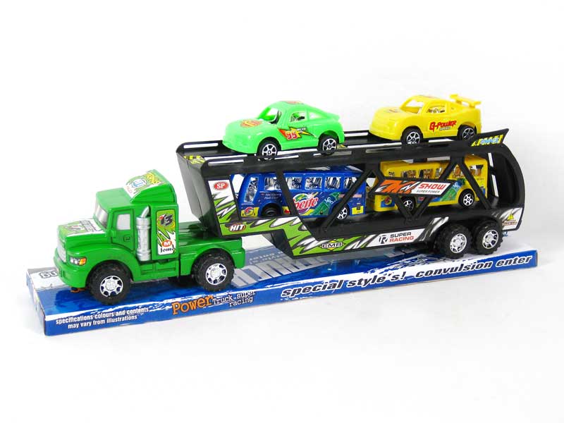 Friction Double Deck Trailer(3C) toys