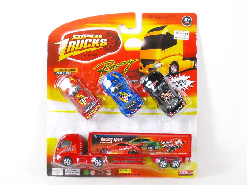 Friction Container Truck & Free Wheel Car(2C) toys