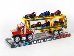 Friction Double Deck Trailer(3C) toys