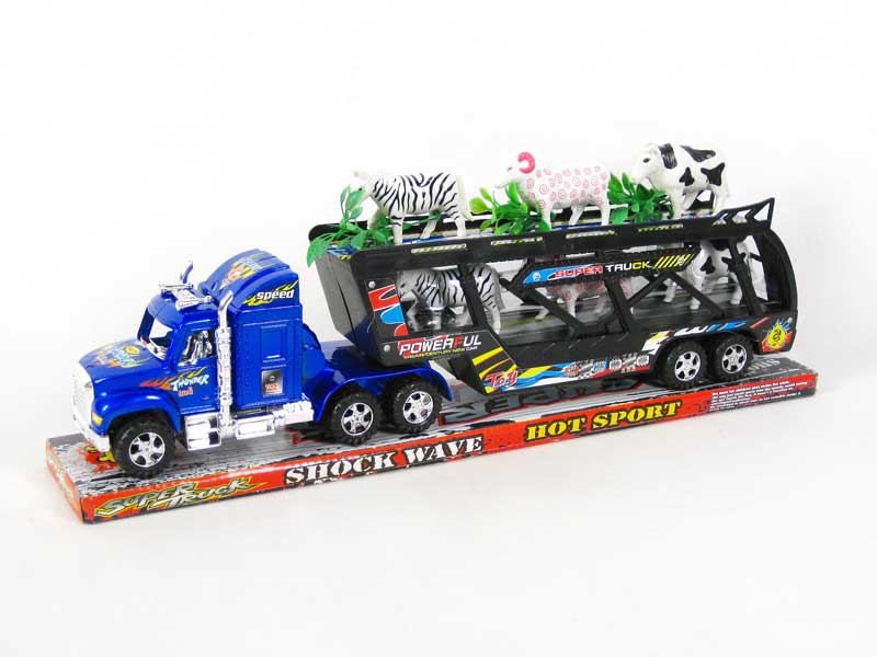 Friction Double Deck Trailer(2C) toys