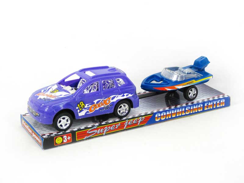 Friction  Car Tow Boat toys