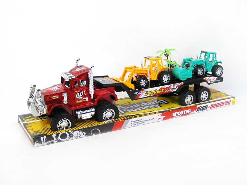 Friction Tow Free Wheel Construction Truck toys