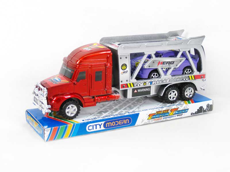 Friction Truck Tow Sports Car(2C) toys