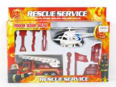 Friction Fire Engine & Pull Line Plane toys