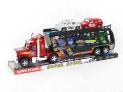 Friction Tow Truck & Free Wheel Car(2C)