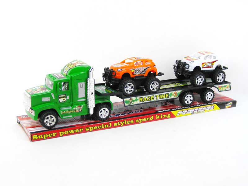 Friction Truck Tow Free Wheel Cross-country Car toys