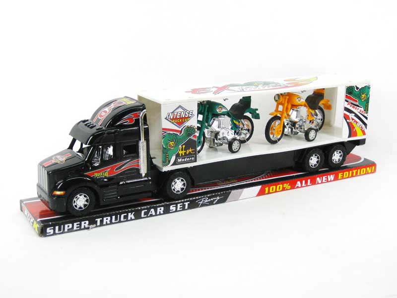 Friction Truck Tow Motorcycle(3C) toys