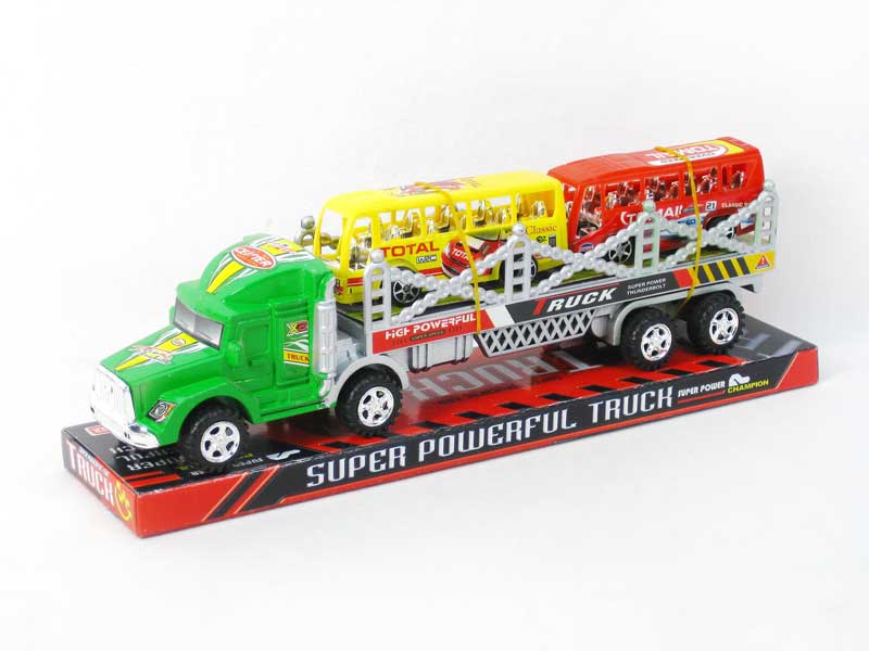 Friction Truck Tow Bus(3C) toys