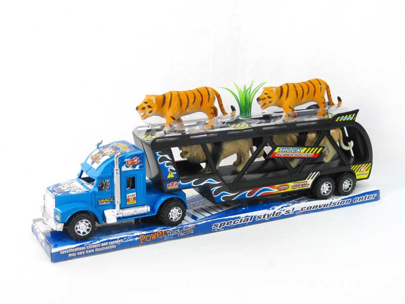 Friction Double Deck Trailer(3C) toys