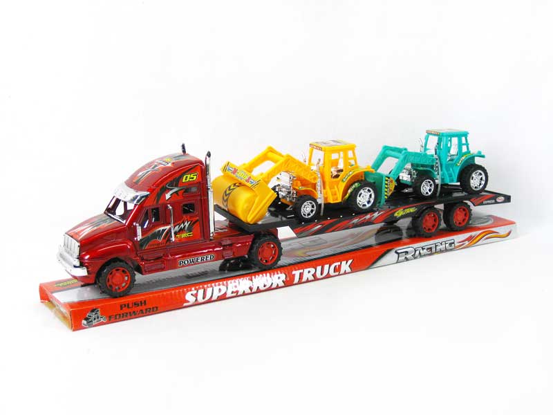 Friction Tow Free Wheel Construction Truck toys