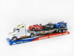 Friction Truck Tow Police Car(3C) toys