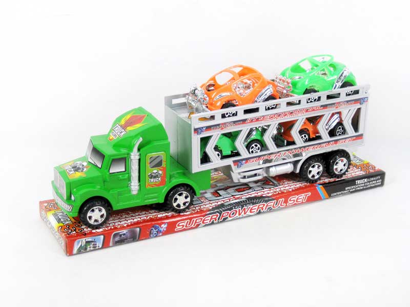 Friction Double Deck Trailer(3C) toys