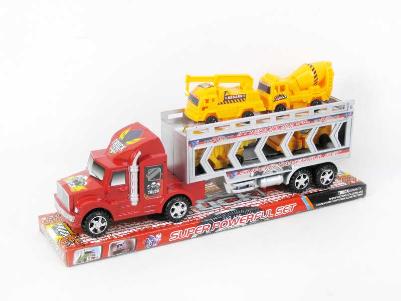 Friction Double Deck Trailer(3C) toys