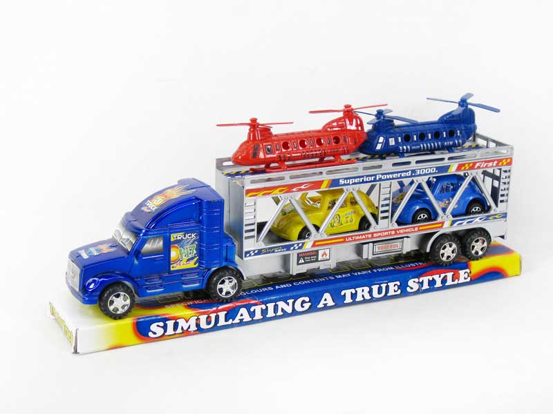 Friction Double Deck Trailer(2C) toys