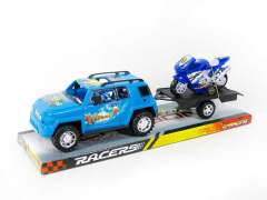 Friction Truck Tow Pull Back Motorcycle toys