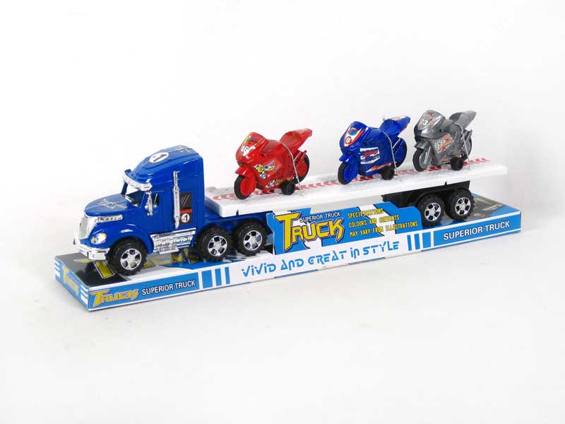 Friction Truck Tow Motorcycle(2C) toys